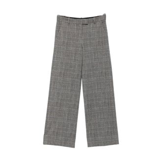 Circolo 1901 Prince of Wales Regular Broek - Dames - Straight fit broeken - Grijs - L - Katoen - Broeken