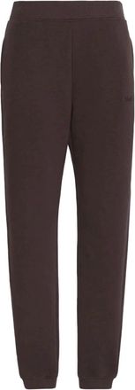 Max Mara Pantalones de ch&aacute;ndal con forro polar - Trousers - Mujer - Marr&oacute;n - XS