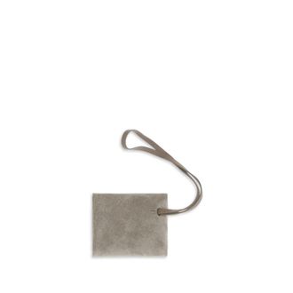 Brunello Cucinelli Womens Gray Calf Leather Bos Taurus Keychain Accessory