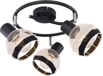 Globo Lighting Focos De Techo En Grupo Negro Mate 3x E27