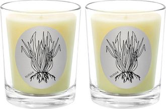 Qualitas Vetiver Two Scented Beeswax Candle Set