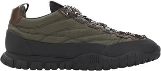 Miu Miu Schoenen, Dames, Groen, 36 1/2 EU, Technische Sneakers