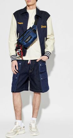 Dsquared2 Cargo Shorts, Mens, Navy Blue