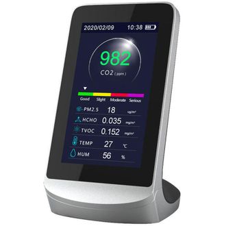 OEM Multifunktionaler Luftqualit&auml;tsdetektor Co2 Staub Pm2,5 Formaldehyd Tvoc