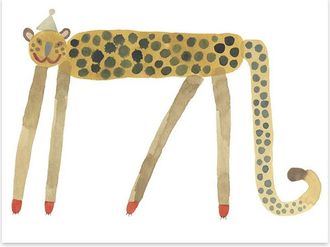 OYOY Animal Posters in Smiling Leopard Elvis at Nordstrom