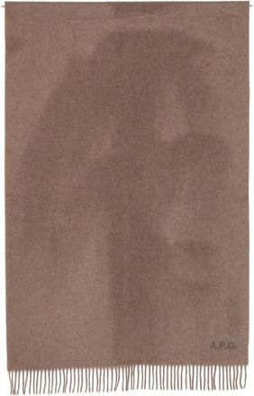 A.P.C. Bufanda Alix Bordada - Accessories - Mujer - Marr&oacute;n - ONE SIZE