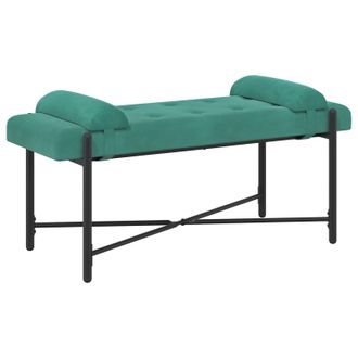 vidaXL Banco Con Botones Y Cojines Tuquesa 110 X 40 X 46 Cm Vidaxl