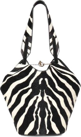 Khaite Lotus Mini Ponyskin And Suede Bag