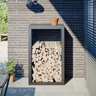 vidaXL Le&ntilde;ero De Acero Gris Antracita 60x40x100 Cm Vidaxl