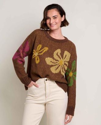 Toad & Co Cotati Dolman Sweater in Chestnut Daisies at Nordstrom, Size Medium