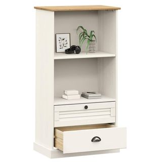 Berkfield Home Beautiful Bookcase VIGO White 60x35x114.5 cm Solid Wood Pine