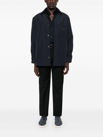 Emporio Armani Mens Logo Shirt - Dark Blue - Size Large