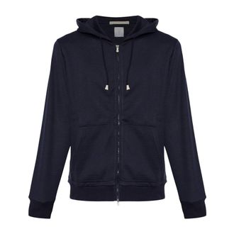 Eleventy Hoodies & sweatvesten, Heren, Blauw, M, Katoen, Hoodie