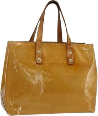 Louis Vuitton Pre-owned Handbags, female, Beige, Size: ONE SIZE Pre-owned Vintage Patent Leather Hand Bag