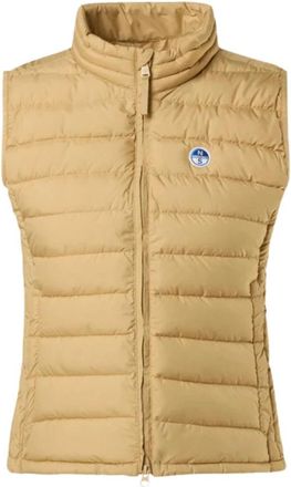 North Sails Outdoor Winddicht Gewatteerd Mouwloos Jack - Dames - Bodywarmers - Beige - M - Polyester - Jassen