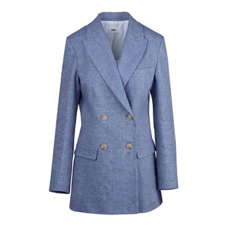 SOLOTRE Blazers, female, Blue, Size: 2XL Giacca doppiopetto ABU