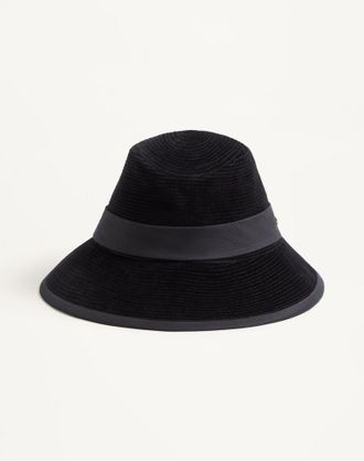 Valentino Garavani Cappello VLogo Signature In Cotone Uomo NERO/ORO 57
