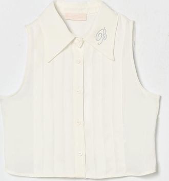 Blumarine Camicia con logo di strass Miss Blumarine