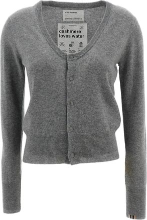 Extreme Cashmere Grey Dorothea Scoop Neck Slim-Fit Cashmere Cardigan