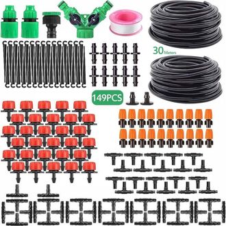 OEM Kit De Riego Por Goteo Autom&aacute;tico De 149 Piezas, 30 M/100 Pies, Sistema De Riego Autom&aacute;tico Para Invernadero Y Jard&iacute;n