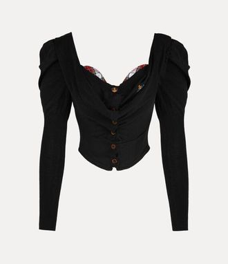 Vivienne Westwood Bea Corset Cardigan Merino Wool / Silk Black 44 Women