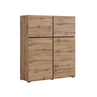 Petits Meubles Aparador 4 puertas estratificado marr&oacute;n