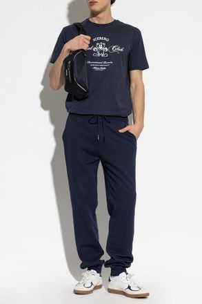 Iceberg T-shirt With Print, Mens, Navy Blue