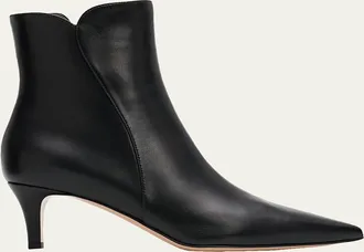 Gianvito Rossi 55mm Vitello Leather Ankle Boots