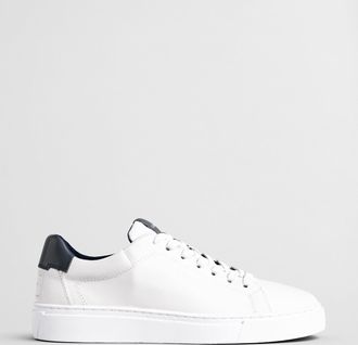 GANT Men McJulien Leather Sneakers (45) NAVY/WHITE