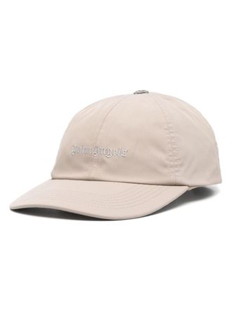 Palm Angels logo-embroidered cap - men - Polyester/Cotton - One Size - Neutrals