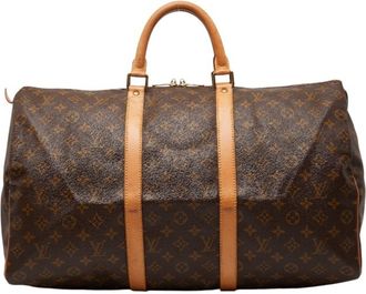 Louis Vuitton Brown Pvc Leather Boston Bag (Pre-Owned)