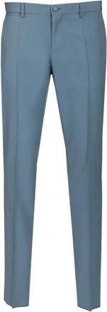 Dolce & Gabbana Wool Poplin Broeken - Heren - Nette broeken - Blauw - L - Wol - Broeken