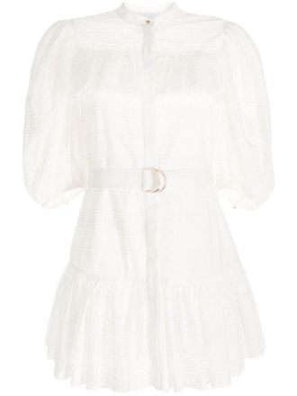 Acler lace-panel dress - women - Cotton - 16 - White