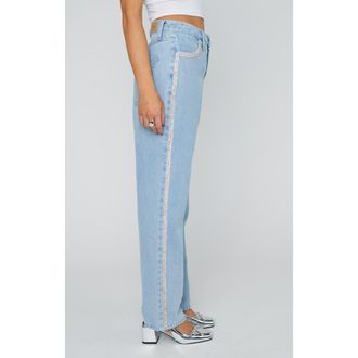 Show me your Mumu Icon Jeans in Indigo With Rhinestone Trim at Nordstrom, Size 29