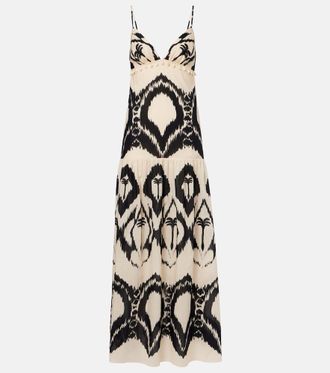 Johanna Ortiz Printed cotton poplin maxi dress