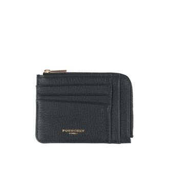 Pourchet Accessoires, Dames, Blauw, ONE Size, Leer, Club Flat Card Wallet