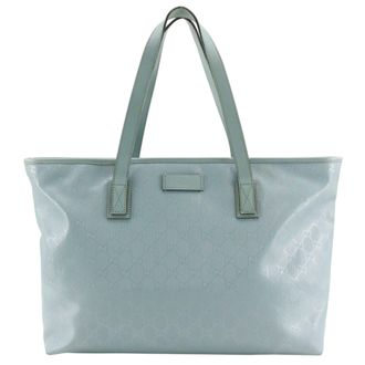 Gucci Light Blue Gg Imprim&eacute; Tote Bag (Pre-Owned)