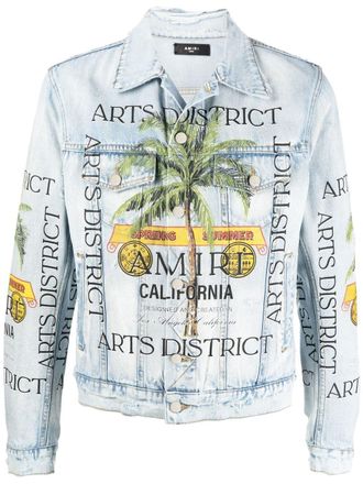 Amiri Giacca denim con effetto vissuto - Blu
