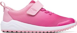 Clarks Aeon Pace Kid Textile Trainers in Standard Fit Size 12 Pink