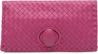 Bottega Veneta 2011 Nappa Intrecciato Turn Lock clutch bag - Pink