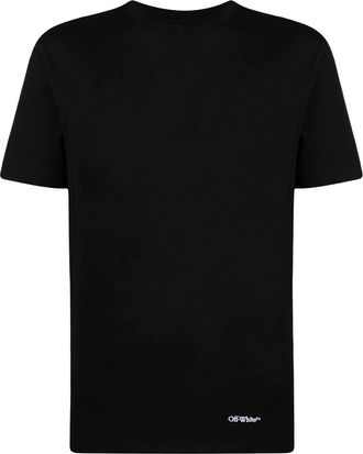 Off-white Scribble Diagonals-print T-shirt - men - Cotton/Polyester - S - Black