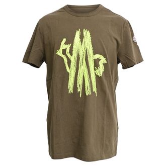 Moncler Logo Tshirt in Green Cotton
