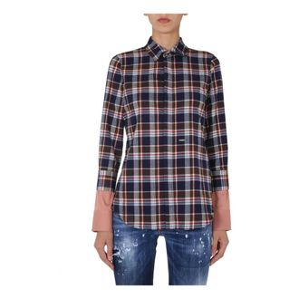 Dsquared2 Camicia Double Cuff Easy Dan Shirt Check - female - Dsquared2 - Shirts - Multicolor - XS - Blouses & Shirts