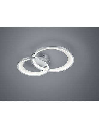 Trio Leuchten Granada Plaf&oacute;n Doble Circulo Cromado Led 29w Regulable L59 Cm Trio Lighting