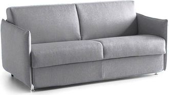 Dmora Dmora - Sof&aacute; Cama 2 Plazas Trovo, Sof&aacute; Convertible Para Sal&oacute;n, Acolchado, Desenfundable, Calidad 100% Made In Italy, 180x95 H90 Cm, Naranja