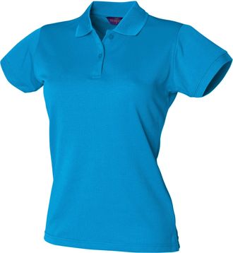 Henbury Womens/Ladies Coolplus Fitted Polo Shirt (XS) (Sapphire Blue)