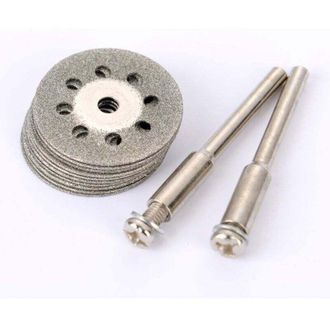 OEM Juego De 10 Mini Discos De Corte Perforados, 22 Mm, Diamante, Discos De Corte, Varillas Ann Arbor-crezuo