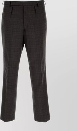 Prada checkered pattern trousers featuring pockets
