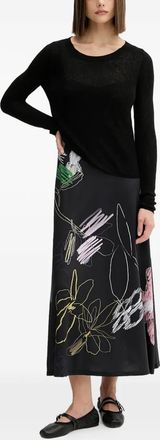 Desigual Abito midi a fiori (2 pezzi) - Nero