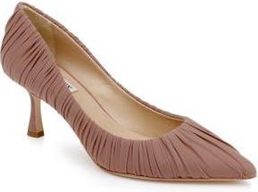 Badgley Mischka Verity Pointed Toe Pump in Nude Fabric at Nordstrom Rack, Size 5.5